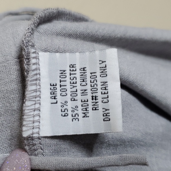 Double D Ranch Large Gray Studded Aztec Eagle short Sleeve tee shirt with Fringe - Picture 9 of 9